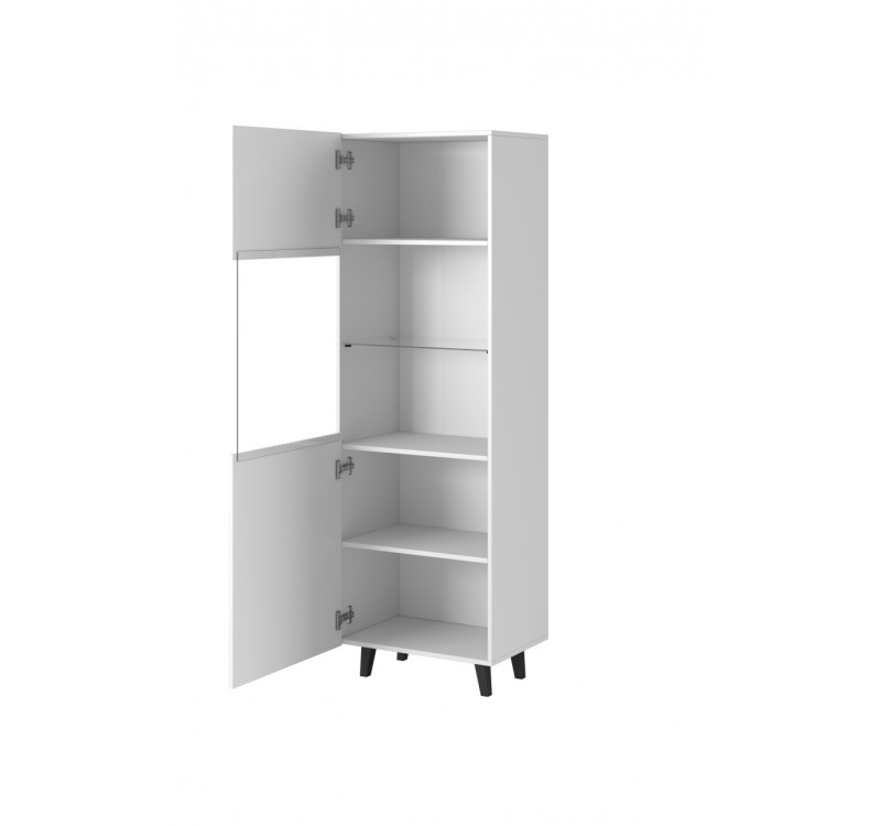 PAFOS Standing cabinet white/white DIOMMI CAMA-PAFOS-WITRYNA-BI/BI