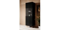 PAFOS Standing cabinet black/black DIOMMI CAMA-PAFOS-WITRYNA-CZ/CZ