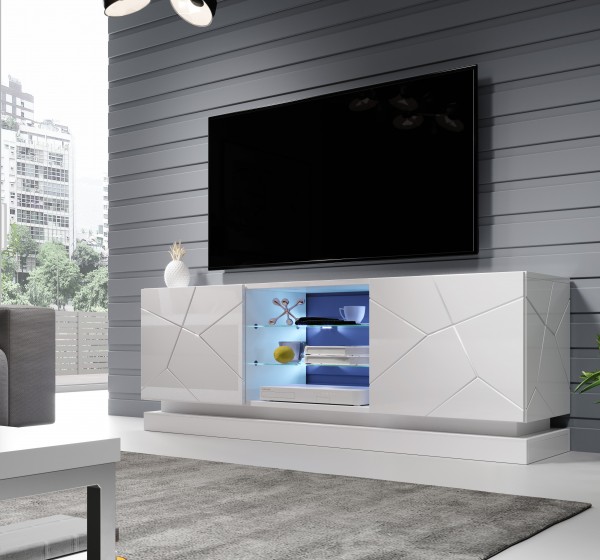 TV stand QIU 160 white DIOMMI CAMA-QIU-160-RTV-BIP
