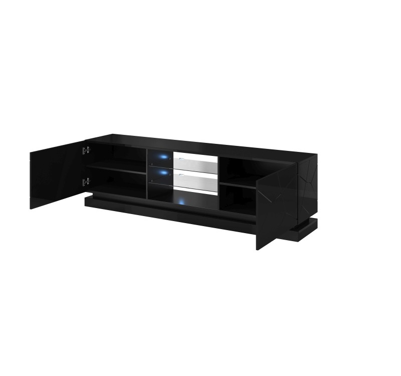 TV stand QIU 200 black DIOMMI CAMA-QIU-200-RTV-CZ