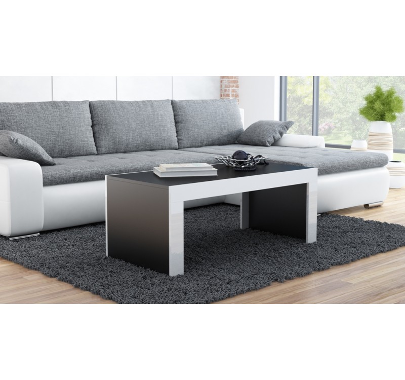 coffe table TESS black/white lath DIOMMI CAMA-TESS-CZARNY/BIAŁA LISTWA