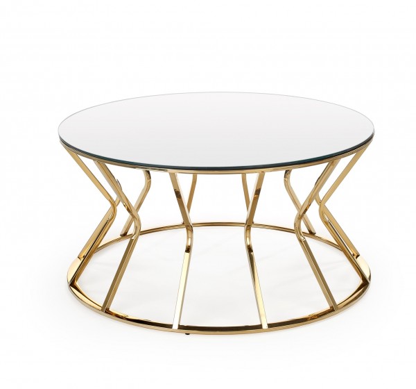 AFINA, coffee table, mirror / gold DIOMMI V-CH-AFINA-LAW
