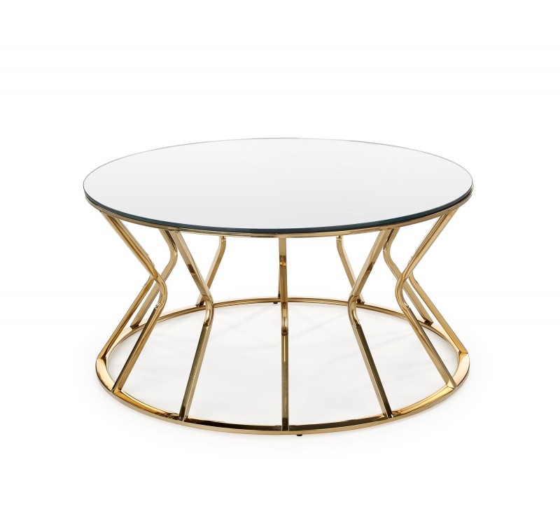 AFINA, coffee table, mirror / gold DIOMMI V-CH-AFINA-LAW