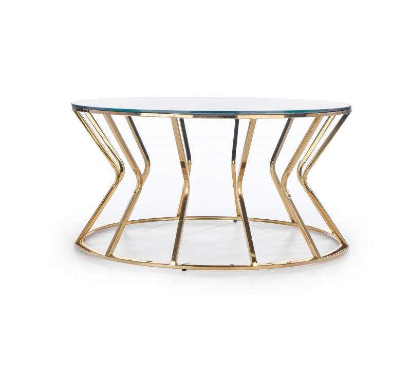 AFINA, coffee table, mirror / gold DIOMMI V-CH-AFINA-LAW