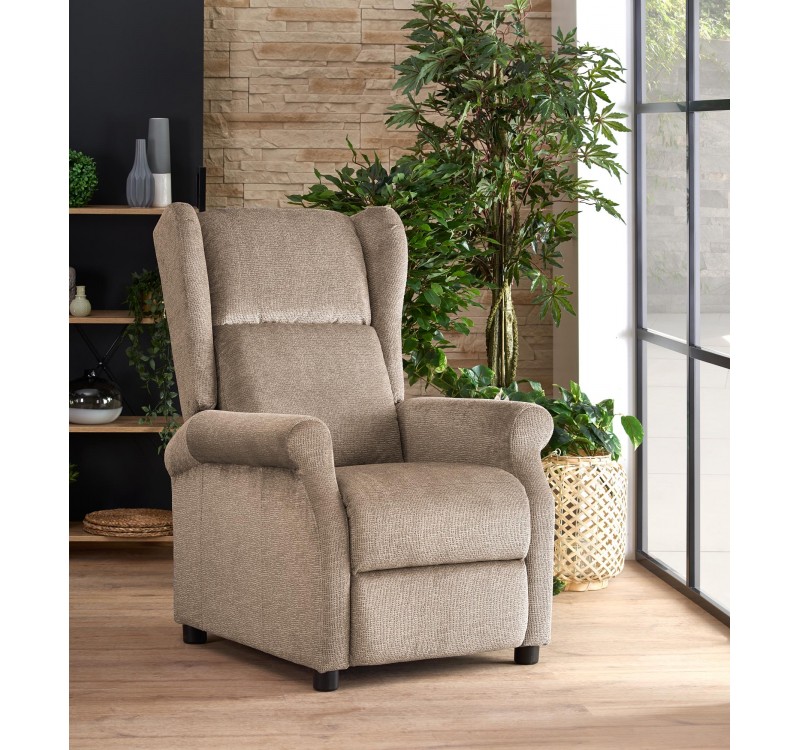 AGUSTIN recliner with massage function, color: beige DIOMMI V-CH-AGUSTIN_M-FOT-BEŻOWY