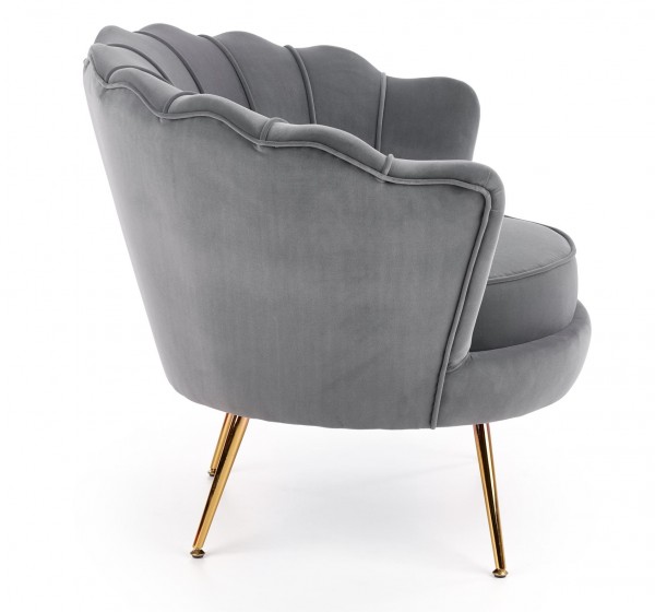 Πολυθρόνα γκρι βελούδινη AMORINITO 83Χ77Χ45 DIOMMI 60-20321