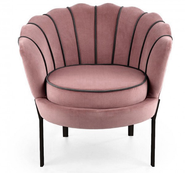 Πολυθρόνα βελούδινη ροζ ANGELO 73Χ75Χ45 DIOMMI 60-20336
