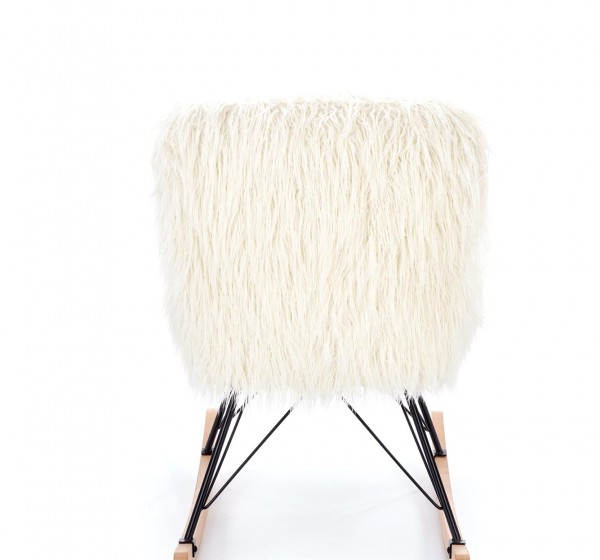 AUSTIN leisure armchair cream / black / natural DIOMMI V-CH-AUSTIN-FOT-KREMOWY