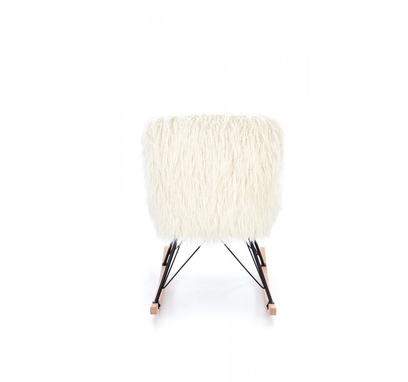 AUSTIN leisure armchair cream / black / natural DIOMMI V-CH-AUSTIN-FOT-KREMOWY