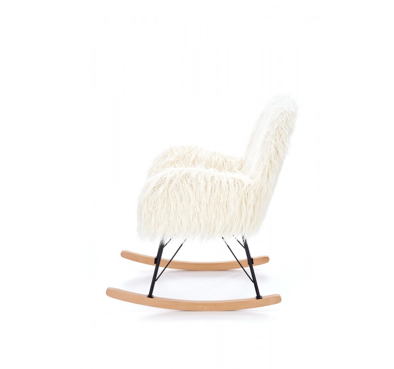 AUSTIN leisure armchair cream / black / natural DIOMMI V-CH-AUSTIN-FOT-KREMOWY