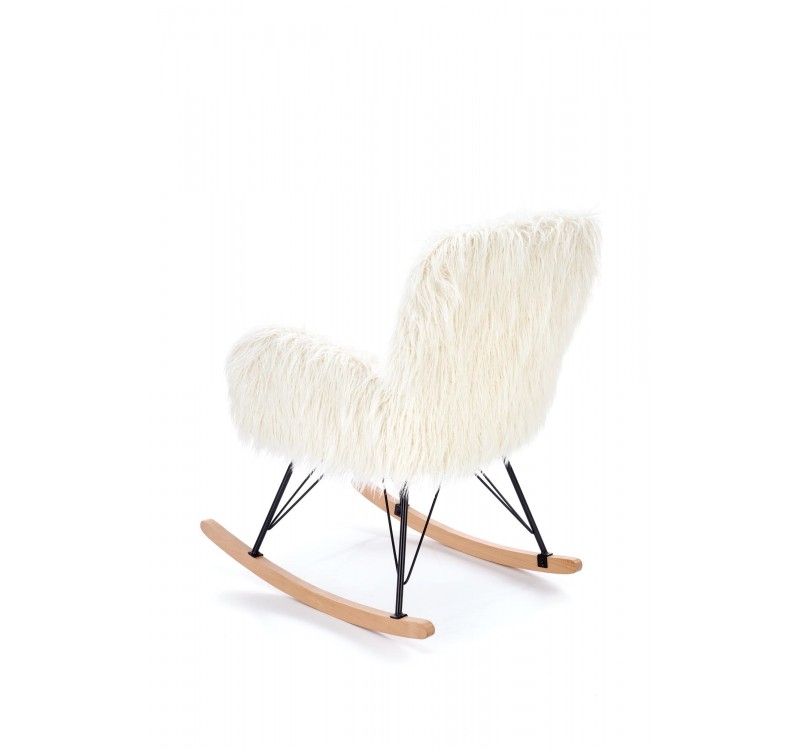 AUSTIN leisure armchair cream / black / natural DIOMMI V-CH-AUSTIN-FOT-KREMOWY