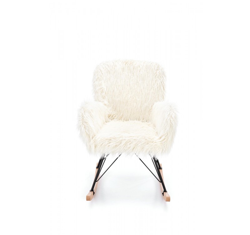 AUSTIN leisure armchair cream / black / natural DIOMMI V-CH-AUSTIN-FOT-KREMOWY