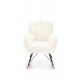 AUSTIN leisure armchair cream / black / natural DIOMMI V-CH-AUSTIN-FOT-KREMOWY
