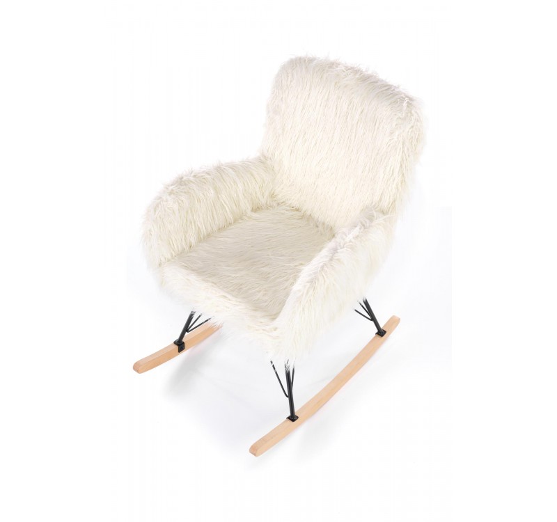 AUSTIN leisure armchair cream / black / natural DIOMMI V-CH-AUSTIN-FOT-KREMOWY