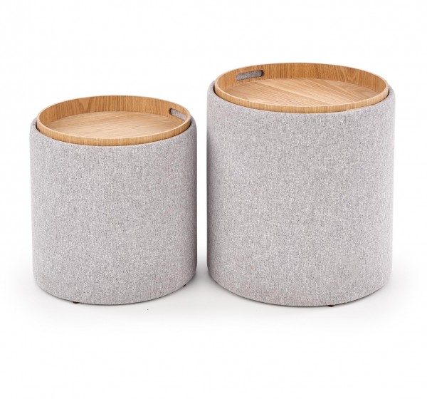 AVIKO set of two color: light grey DIOMMI V-CH-AVIKO-PUFA