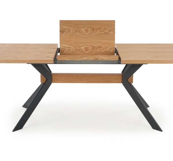 BACARDI extension table, color: top - natural oak, legs - black DIOMMI V-CH-BACARDI-ST