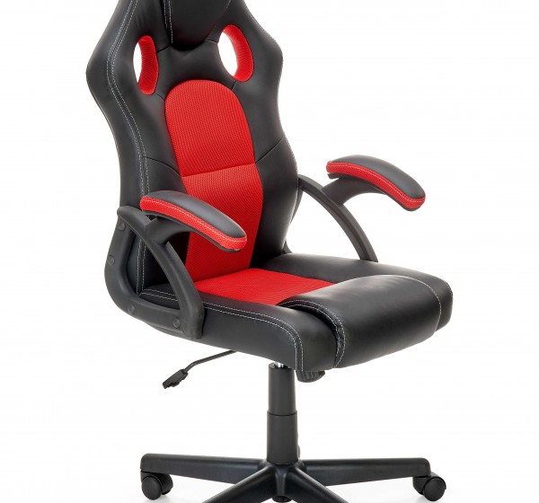 Καρέκλα γραφείου BERKEL μαύρο/κόκκινο 62/63/108-117/44-53 DIOMMI 60-20429