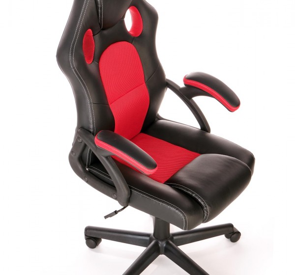 Καρέκλα γραφείου BERKEL μαύρο/κόκκινο 62/63/108-117/44-53 DIOMMI 60-20429