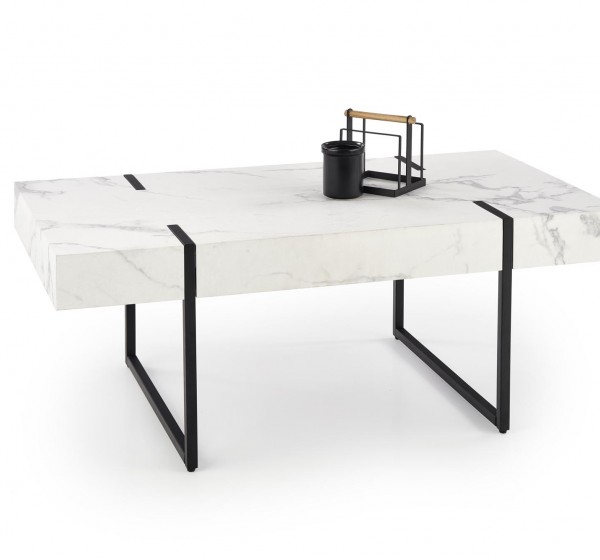 BLANCA c. table white marble / black DIOMMI V-CH-BLANCA-LAW