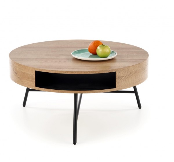 CAMILA c. table golden oak / black DIOMMI V-CH-CAMILA-LAW