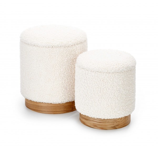 CANCUN set of two color: cream / natural DIOMMI V-CH-CANCUN-PUFA