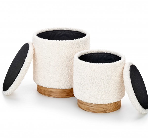 CANCUN set of two color: cream / natural DIOMMI V-CH-CANCUN-PUFA