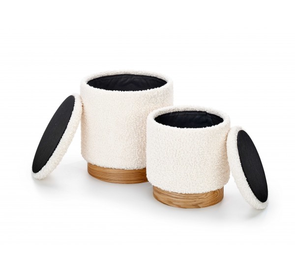 CANCUN set of two color: cream / natural DIOMMI V-CH-CANCUN-PUFA