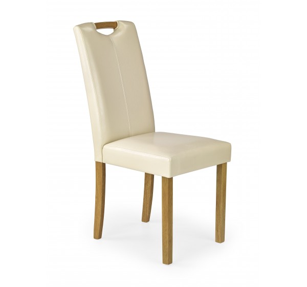 CARO chair, color: beech / cream DIOMMI V-CH-CARO-KR-KREMOWY