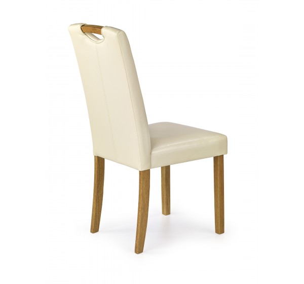 CARO chair, color: beech / cream DIOMMI V-CH-CARO-KR-KREMOWY