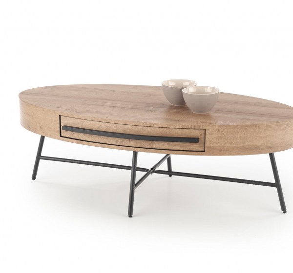 CAROLINA c.table, golden oak / black DIOMMI V-CH-CAROLINA-LAW
