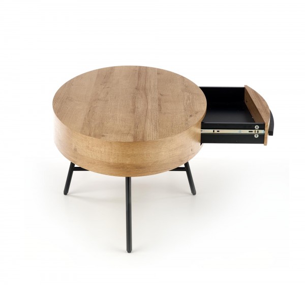 CAROLINA c.table, golden oak / black DIOMMI V-CH-CAROLINA-LAW