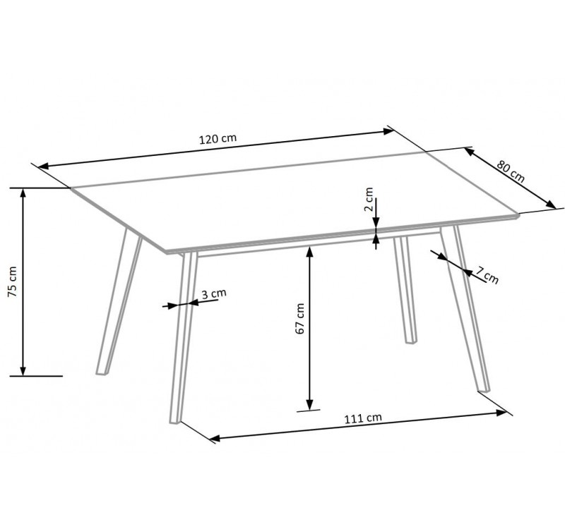 CORDOBA table + 4 chairs DIOMMI V-CH-CORDOBA-ZESTAW