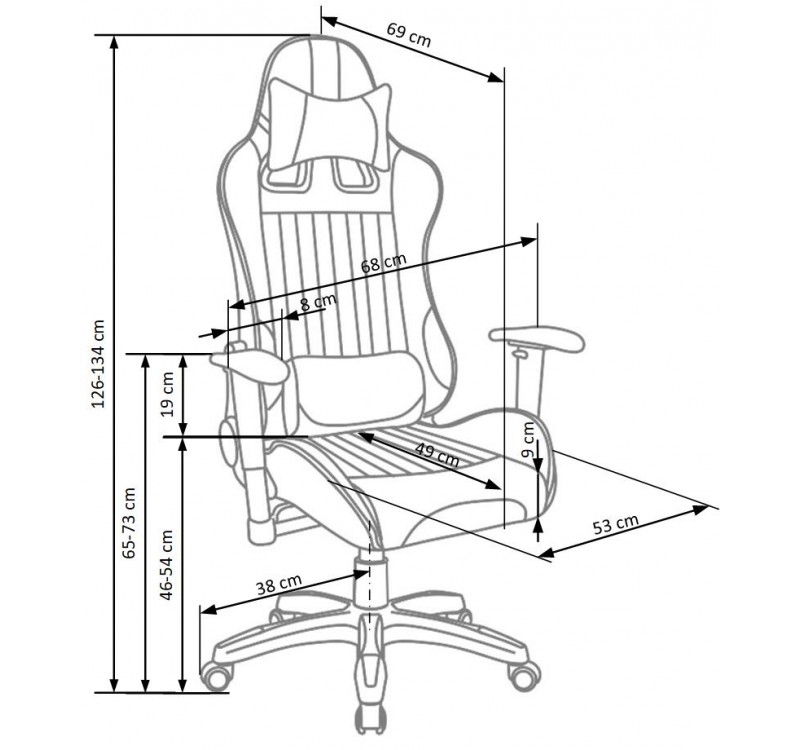 DEFENDER executive o.chair, color: black / red DIOMMI V-CH-DEFENDER-FOT-CZERWONY