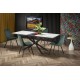 DIESEL extension table, color: top - white marble / dark grey, legs - black DIOMMI V-CH-DIESEL-ST