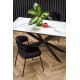 DIESEL extension table, color: top - white marble / dark grey, legs - black DIOMMI V-CH-DIESEL-ST