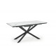 DIESEL extension table, color: top - white marble / dark grey, legs - black DIOMMI V-CH-DIESEL-ST
