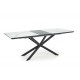 DIESEL extension table, color: top - white marble / dark grey, legs - black DIOMMI V-CH-DIESEL-ST