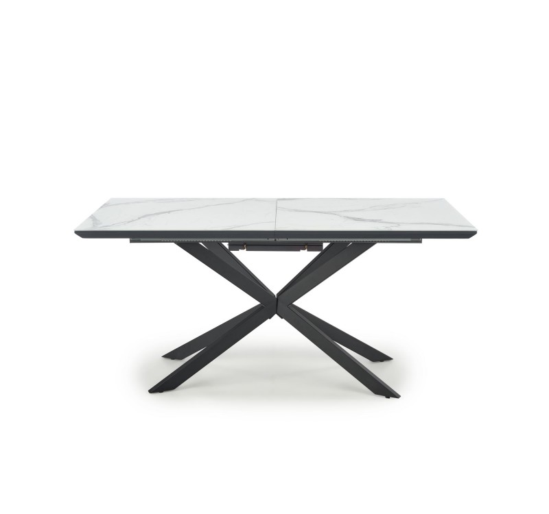 DIESEL extension table, color: top - white marble / dark grey, legs - black DIOMMI V-CH-DIESEL-ST