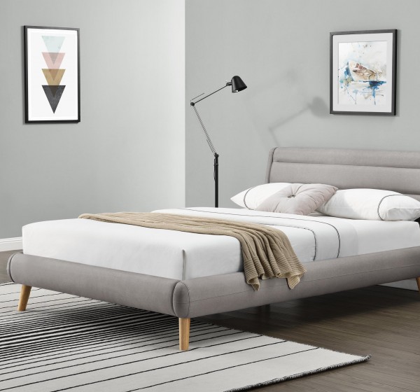 ELANDA 160 bed, color: light grey DIOMMI V-CH-ELANDA_160-LOZ-J.POPIEL
