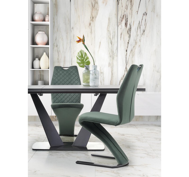 FANGOR extension table, color: top - dark grey, legs - black DIOMMI V-CH-FANGOR-ST