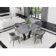 FANGOR extension table, color: top - dark grey, legs - black DIOMMI V-CH-FANGOR-ST