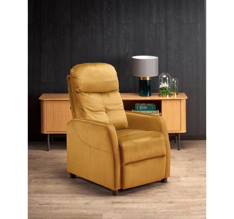 FELIPE 2 recliner color: mustard DIOMMI V-CH-FELIPE_2-FOT-MUSZTARDOWY