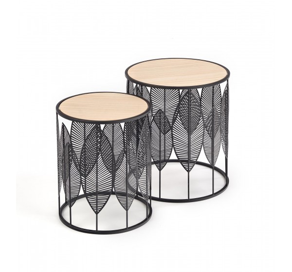 FOLLA set of 2 c. tables DIOMMI V-CH-FOLLA-LAW-CZARNY