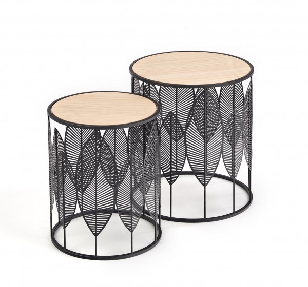 FOLLA set of 2 c. tables DIOMMI V-CH-FOLLA-LAW-CZARNY