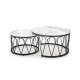 FORMOSA set of 2 coffee tables, white marble DIOMMI V-CH-FORMOSA-LAW