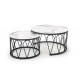 FORMOSA set of 2 coffee tables, white marble DIOMMI V-CH-FORMOSA-LAW