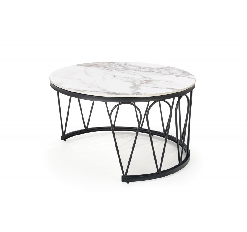 FORMOSA set of 2 coffee tables, white marble DIOMMI V-CH-FORMOSA-LAW