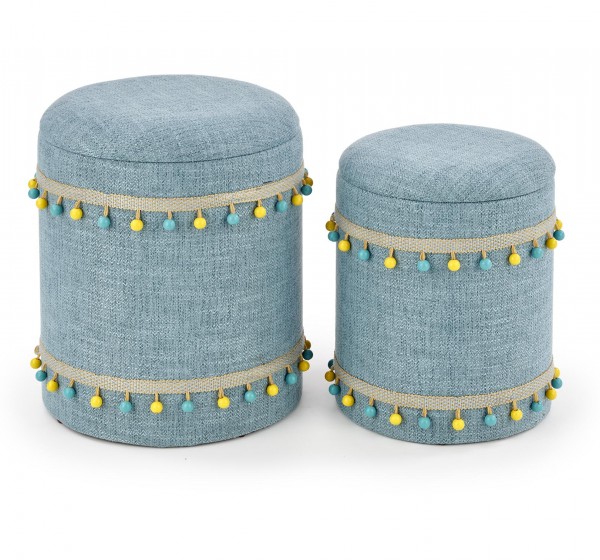 GRADO set of two color: light blue DIOMMI V-CH-GRADO-PUFA-J.NIEBIESKI