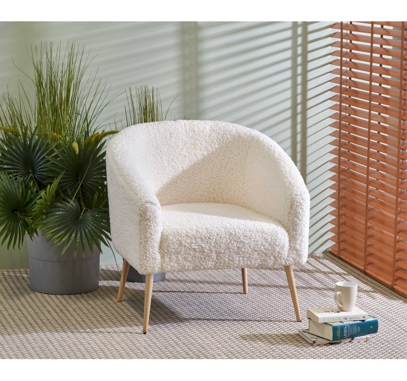GRIFON 2 leisure armchair cream / natural DIOMMI V-CH-GRIFON_2-FOT-KREMOWY
