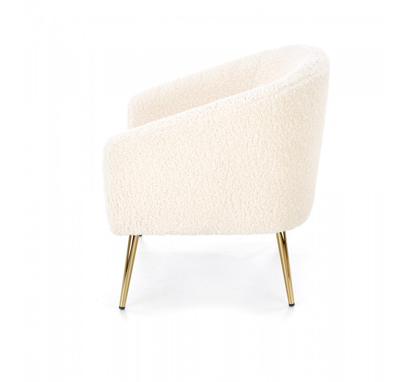 GRIFON leisure armchair cream / gold DIOMMI V-CH-GRIFON-FOT-KREMOWY